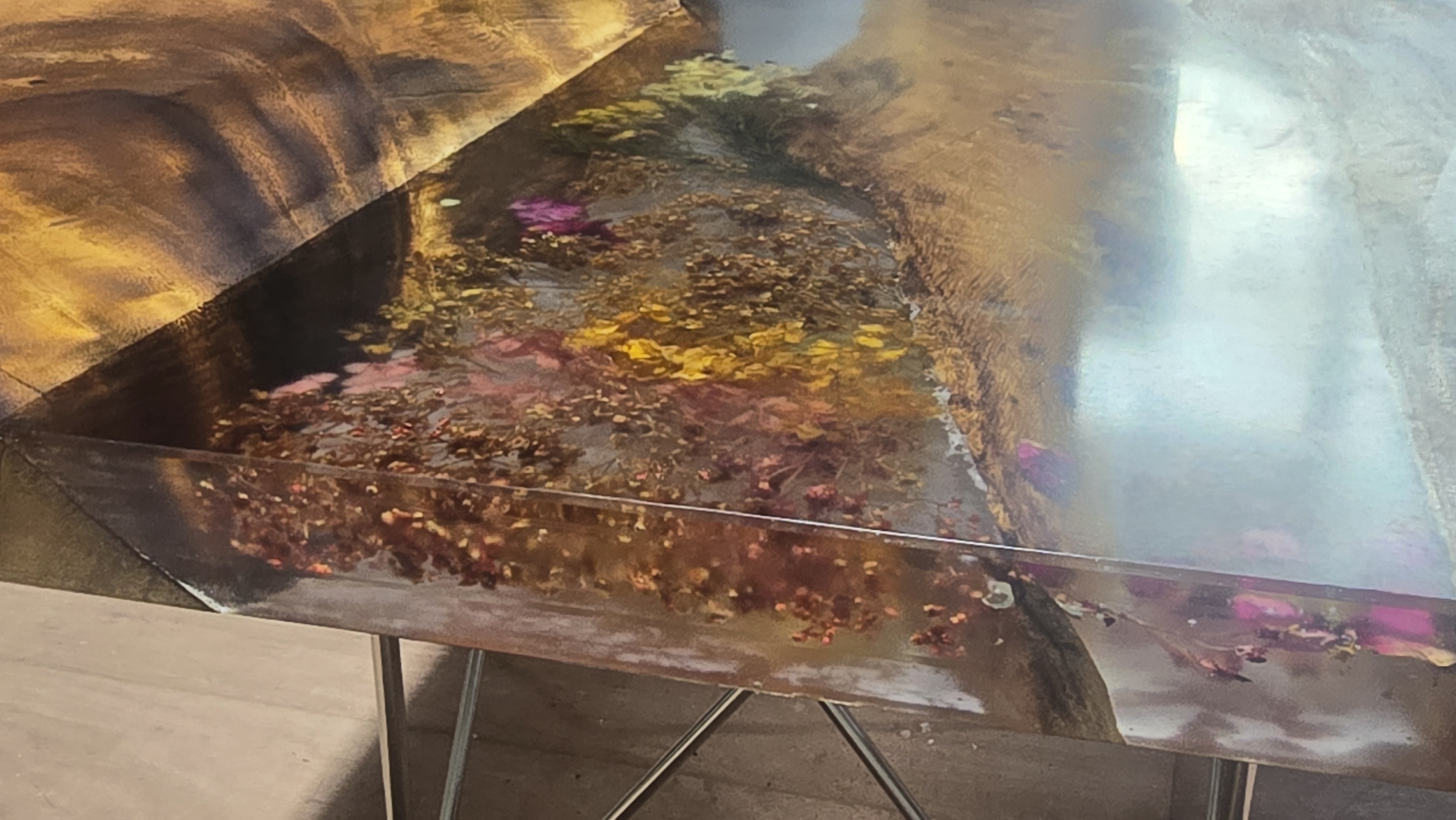 레진우드슬랩테이블 