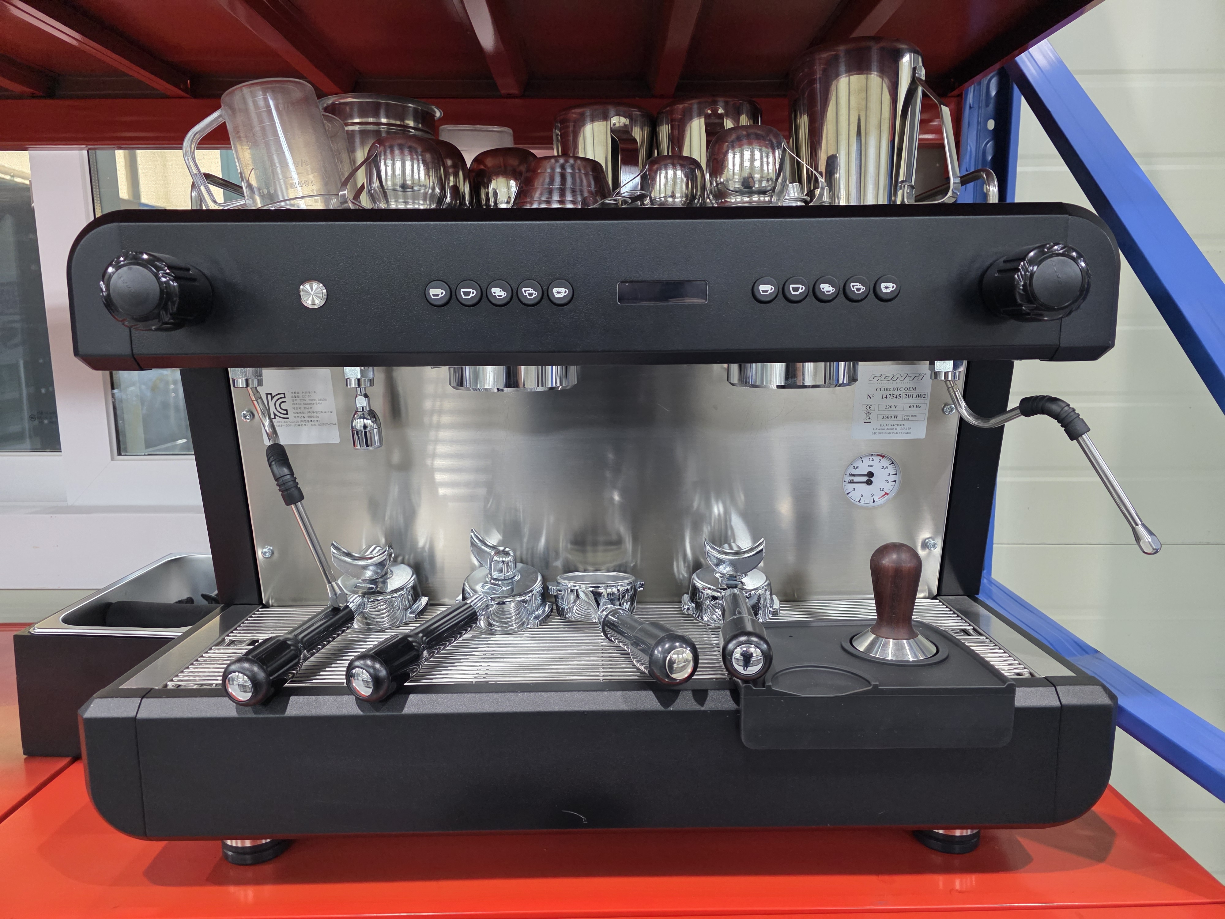 콘티 벌티 2그룹 반자동 커피머신 cc100