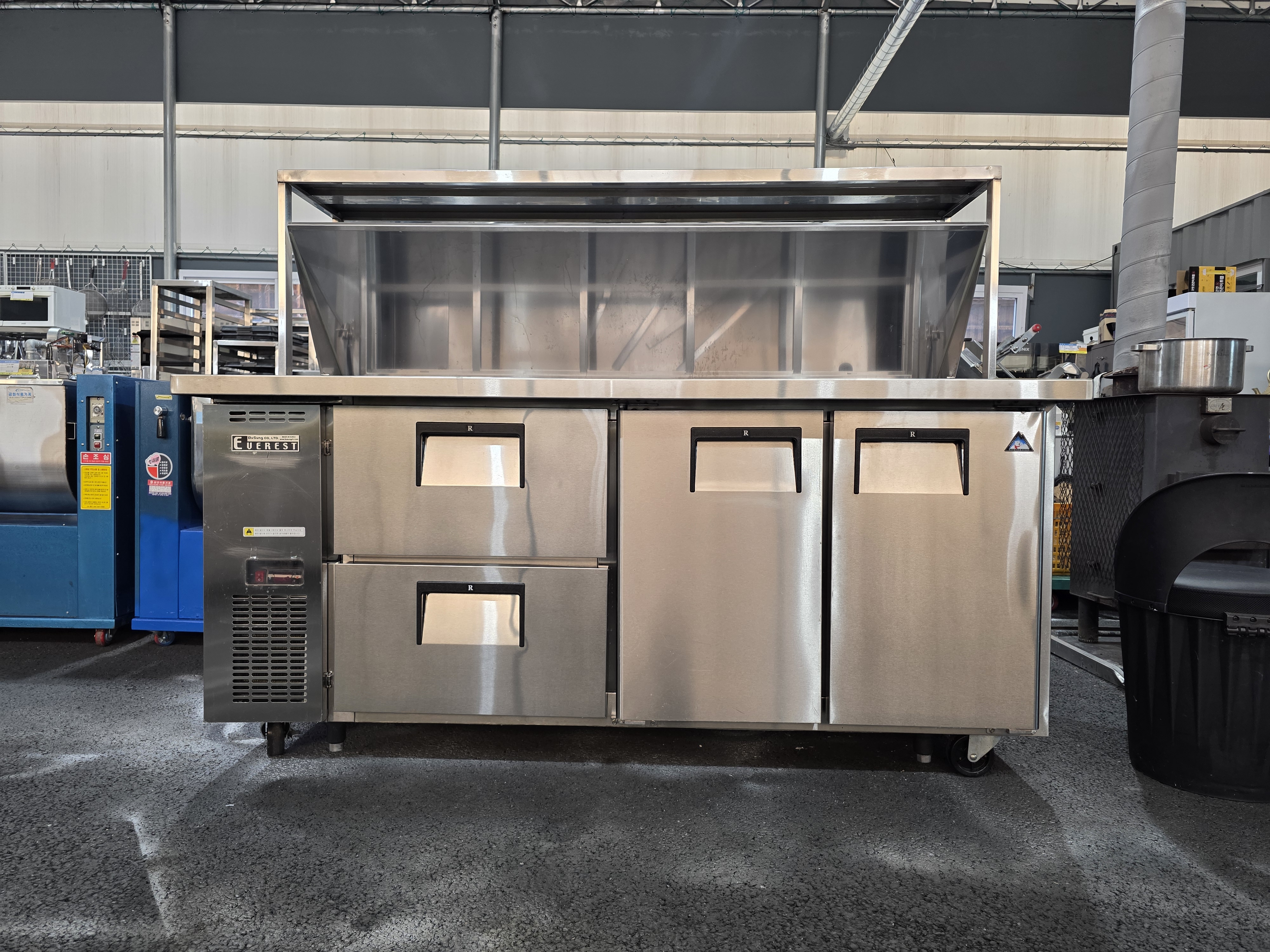 에베레스트 반찬냉장고 1800 간냉식 + 상부선반