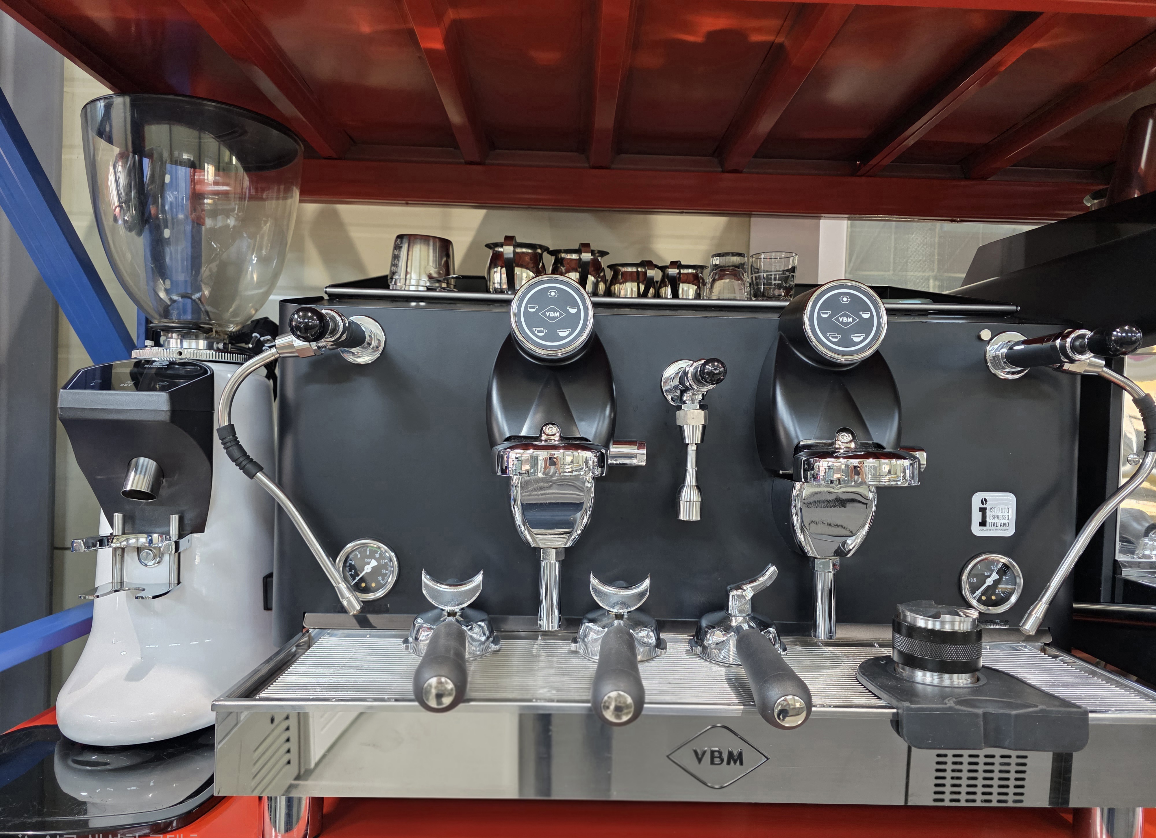 비비엠 커피머신 롤로 블랙 2그룹 LOLLO 2GR+시그마 커피그라인더