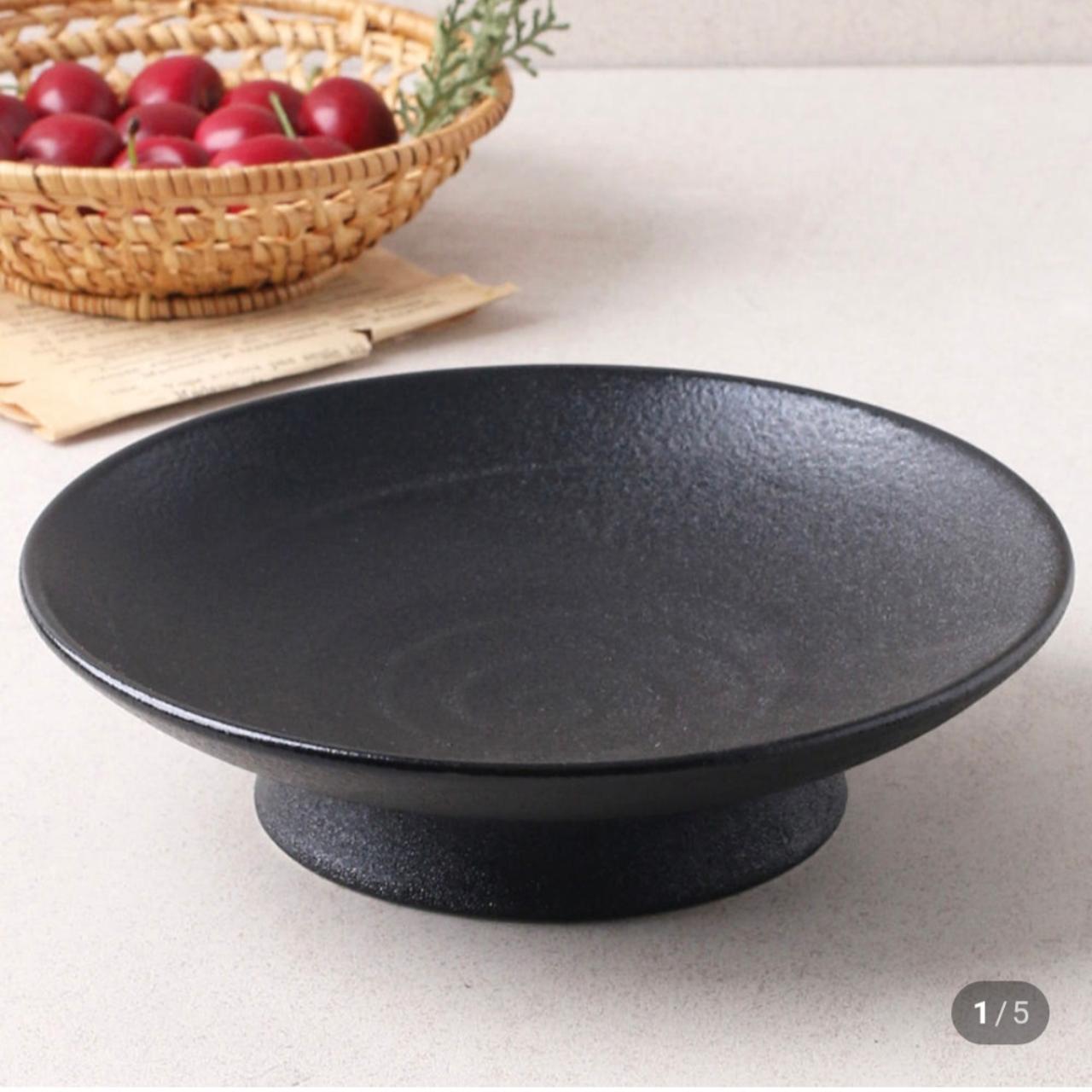 블랙 경성굽접시 4호