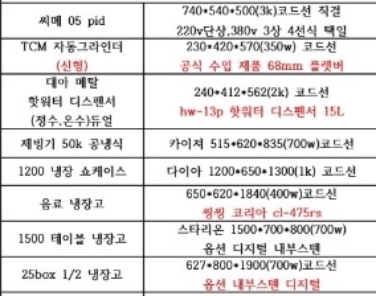 카페정리로 모든 물품 판매합니다! 2