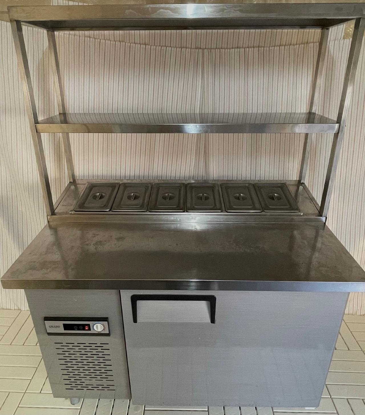 우성 1200 토핑 냉장고(밧드,상부 2단선반)