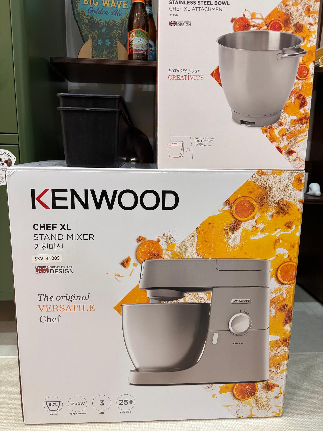 켄우드 SKVL4100S 6.7L 1200W 올스테인리스 반죽기