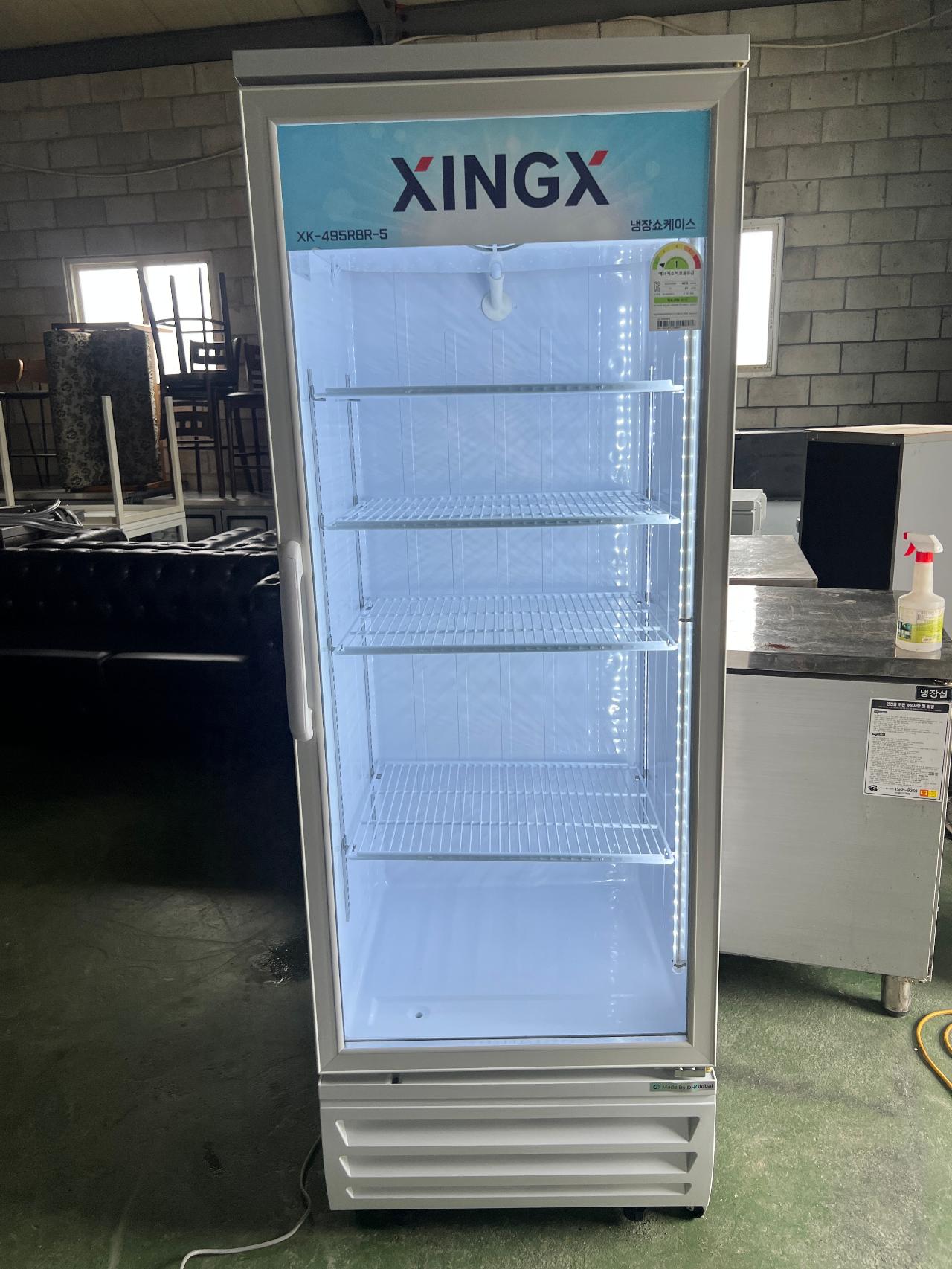 중고 냉장쇼케이스 1등급 아날로그 XK-495RBR 380L 업소용 편의점 소주 맥주 음료냉장고팝니다 1