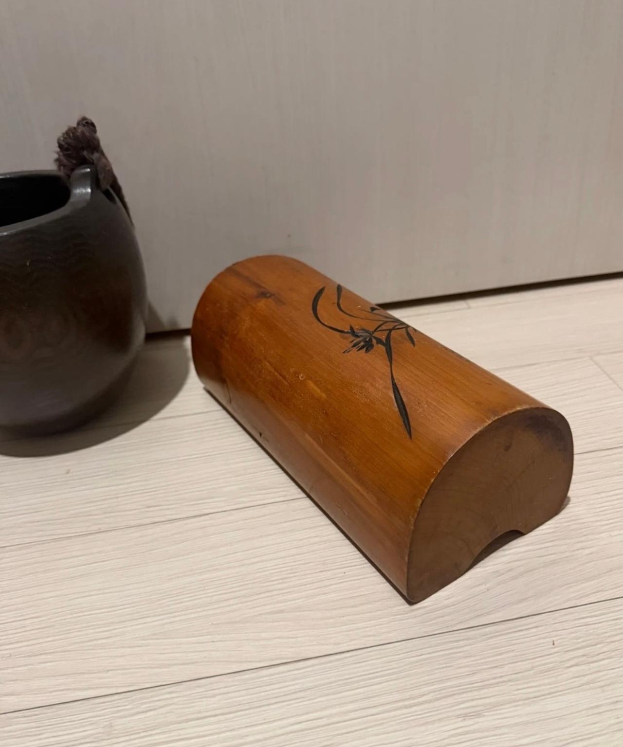 빈티지 목침 나무통 2개 일괄 4