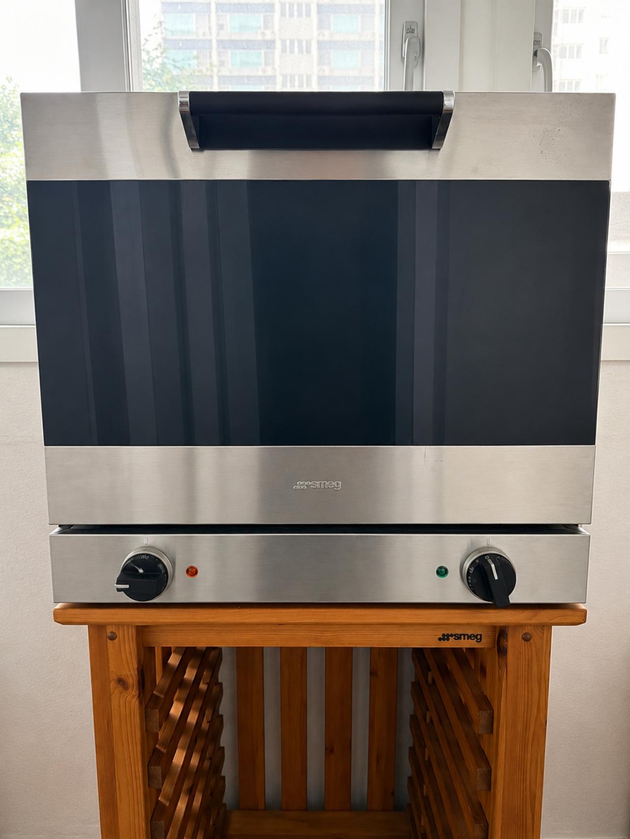 스메그 SMEG SPS43K 컨벡션 오븐 + 정품 우드랙 세트 1