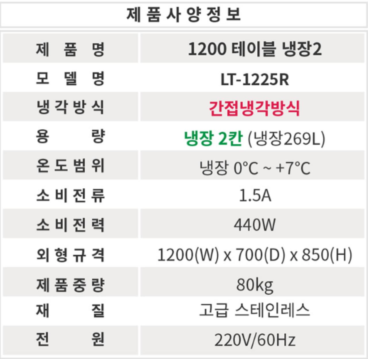 라셀르 테이블냉장고 1200 5