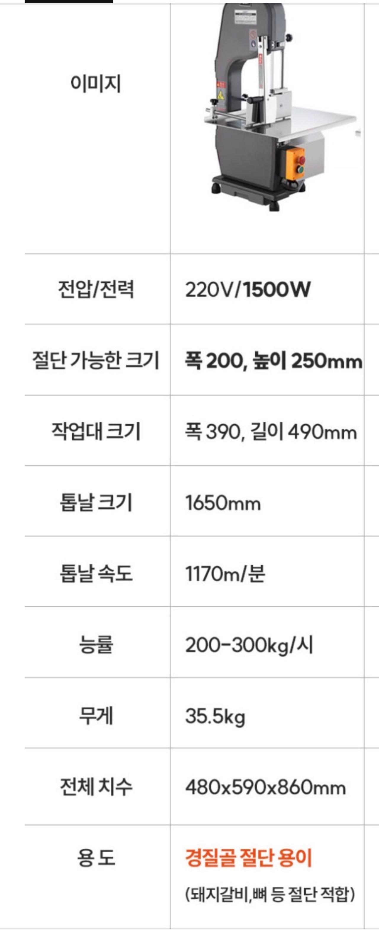 골절기 정육점용 뼈 절단기 RC-250B 3